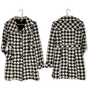 Anthropologie Frenchi Houndstooth Wool Blend Jacket